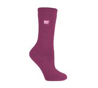 Heat Holders 3 Pairs Ladies Thin Lightweight Thermal Dress Socks for Winter - 4-8 UK - Deep Fuchsia