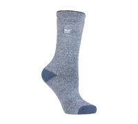 Heat Holders 3 Pairs Ladies Thin Lightweight Thermal Dress Socks for Winter - 4-8 UK - Denim