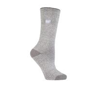 Heat Holders 3 Pairs Ladies Thin Lightweight Thermal Dress Socks for Winter - 4-8 UK - Silver