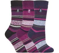 Heat Holders 3 Pairs Ladies Winter Thermal Socks - - Size: 4-6