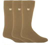 HEAT HOLDERS - 3 Pack Multipack Mens Insulated Thermal Socks for Winter (6-11, Stone)