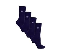 HEAT HOLDERS Ultra Lite - 4 Pair Multipack Ladies Thermal Socks | Ultra Thin Warm Socks for Dress Socks in Winter (4-8, Navy)