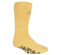 Heat Holders Boys - Childrens Character Non Slip 2.3 TOG Winter Warm Thermal Slipper Socks with Grippers - Minions - Yellow - Size UK 9-11 Kids