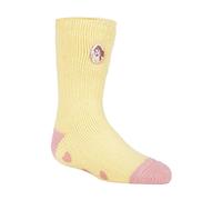 Heat Holders Childrens Character Themed Non Slip 2.3 Tog Thermal Slipper Socks - 12-3 UK - Beauty & The Beast