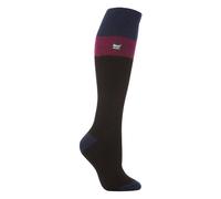 Heat Holders Ladies Extra Long 2.3 TOG Winter Knee High Thermal Ski Socks - 4-8 UK - Black / Fuchsia