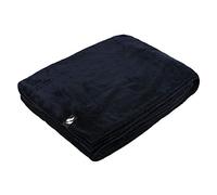 HEAT HOLDERS - Extra Soft Winter Warm 1.7 TOG Large Luxury Thermal Fleece Throw Blanket - 180 x 200 cm (One Size, Black)