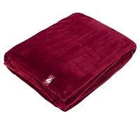 HEAT HOLDERS - Extra Soft Winter Warm 1.7 TOG Large Luxury Thermal Fleece Throw Blanket - 270 x 240cm (Cranberry, Super King)