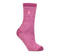 Heat Holders - Ladies Fleece Lined Slipper Socks Gripper House Socks