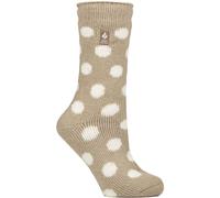 HEAT HOLDERS - Womens Thermal Socks, Thick Fluffy Winter Socks Size 4-7 | Warm Socks for Indoor & Outdoor Wear | Cosy Gifts for Her (UK, Numeric, 4, 7, Regular, Regular, Oat Spot)