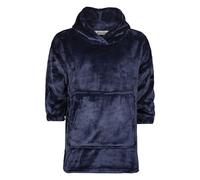 HEAT HOLDERS Kids Blanket Hoodie Warm Cosy Childrens Winter Outerwear Boys Girls Snug Soft Fleece Lined Pullover Top Thermal Insulated Comfy Long Sleeve Hooded Jumper (Navy Blue, 5-10 Years)