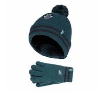 Heat Holders Kids Childrens Harry Potter Hat & Gloves Set for Winter - Slytherin - One Size