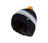 Heat Holders Women's Knitted Beanie Bobble Hat with Small Pom Pom in Black Heat Holders Black One Size