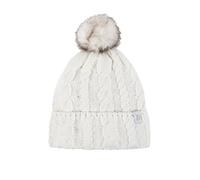 HEAT HOLDERS Ladies 1 Pack Heat Weaver Cable Knit Pom Pom Hat - Cream - One Size