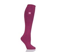 Heat Holders Ladies Thin Extra Long Lightweight Knee High Thermal Socks - Raspberry - 4-8 UK