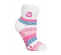 Heat Holders - Ladies Anti Slip Low Cut Thermal Fluffy Lounge Slipper Bed Socks