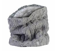 Heat Holders Ladies Cable Knit Winter Fleece Lined Thermal Neck Warmer - One Size - Light Grey