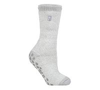 HEAT HOLDERS - Ladies Colourful Thick Winter Warm Thermal Slipper Socks (4-8, Silver Grey (Florence), numeric_4)