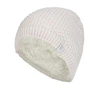 Heat Holders Ladies Crochet Knit Fleece Lined Warm Thermal Winter Beanie Hat - One Size - Cream
