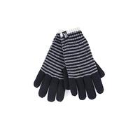 HEAT HOLDERS - Ladies Cute Striped Fairisle Warm Knitted Fleece Lined Winter Thermal Gloves (M/L, Black (Oslo))