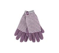 HEAT HOLDERS - Ladies Cute Striped Fairisle Warm Knitted Fleece Lined Winter Thermal Gloves (M/L, Rose (Oslo))