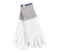 HEAT HOLDERS - Ladies Cute Striped Fairisle Warm Knitted Fleece Lined Winter Thermal Gloves (S/M, Cream (Kisdon))