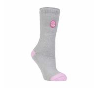 Heat Holders Womens - Ladies Thick Cute Soft Non Slip Indoor Cosy Eeyore Thermal Slipper Socks with Grips - Care Bear - Multicolour - Size UK 4-8