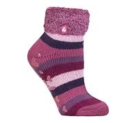 HEAT HOLDERS - Ladies Extra Soft Fluffy Non Slip Thermal Low Cut Ankle Slipper Lounge Bed Socks with Grips (4-8 uk, 37-42 eur, HHL11)