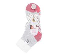 Women's Slipper Socks Lounge Thermal Gripper Feather Top HEAT HOLDERS 1 Pair 4-8