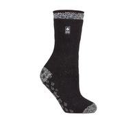 Heat Holders - Ladies Fleece Lined Slipper Socks Gripper House Socks