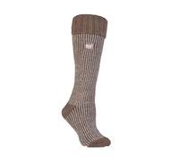 Heat Holders - Womens Ladies 2.3 tog Knee High Long Striped Thermal Ski Socks