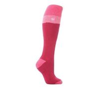 HEAT HOLDERS Ladies Long SKI Socks Size 4-8 Uk (Raspberry/Pink)