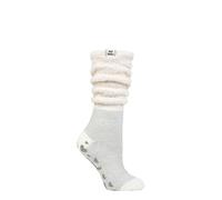HEAT HOLDERS Ladies Lounge Cosy Slouch Socks Pack of 1 (Hydra Cream/Silver, 4-8)