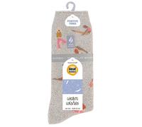 Heat Holders Ladies Namaste Lie Hobby Socks Cream Print