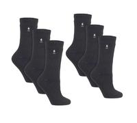 Heat Holders Ladies Original Thick Winter Thermal Socks (Multipack Options) - 4-8 UK - Charcoal - 6 Pack