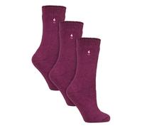 Heat Holders Ladies Original Thick Winter Thermal Socks (Multipack Options) - 4-8 UK - Deep Fuchsia - 3 Pack