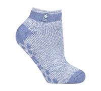 Heat Holders - Ladies Low Cut Ankle Slipper Socks with Non Slip Rubber Sole (4-7, Denim (Pisa))