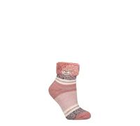 HEAT HOLDERS Ladies Sleep Turn Over Cuff Socks Pack of 1 (Halda Muted Coral, UK Footwear Size System, Adult, Women, Numeric Range, Medium, 4, 8)