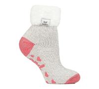 Heat Holders - Ladies Soft Fluffy Thermal Low Cut Lounge Bed Slipper Socks