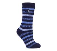 HEAT HOLDERS - Ladies Thermal Socks for Winter | Outdoor & Indoor Socks | Cuddly & Fluffy | Gifts for Women (4-8 UK, Rosebud Navy)