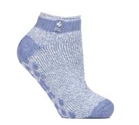 HEAT HOLDERS Ladies Thermal Winter warm Non-Slip Ankle Slipper Socks UK Size 4-8 (Pisa Denim)