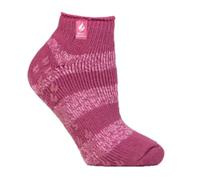 HEAT HOLDERS Ladies Thermal Winter warm Non-Slip Ankle Slipper Socks UK Size 4-8 (Valencia Muted Pink)