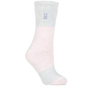 HEAT HOLDERS Ladies Thermal Winter Warm Original Neutrals Socks (Catania Dusted Pink/Silver)