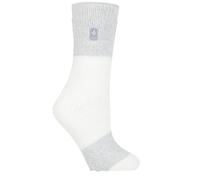 HEAT HOLDERS Ladies Thermal Winter Warm Original Neutrals Socks (Catania Ivory/Silver)