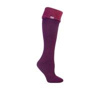 Heat Holders Ladies Thick Extra Long Knee High Thermal Wellington Boot Socks - 4-8 UK - Deep Fuchsia