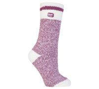 Heat Holders - Ladies Thick Patterned Warm Winter Striped Twist Thermal Socks