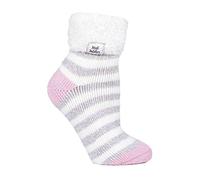 HEAT HOLDERS - Ladies Thick Soft Cute Fleece Lined Low Cut Ankle Winter Thermal Sleep Socks