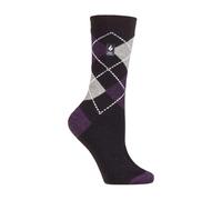 Heat Holders Ladies Thin Lightweight Patterned Casual Winter Warm Thermal Socks - Black(Cali) - 4-8 UK
