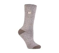 Heat Holders Ladies Thin Lightweight Patterned Casual Winter Warm Thermal Socks - Brown - 4-8 UK