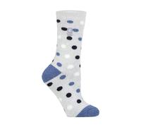 HEAT HOLDERS SOCKSHOP Ladies 1.6 TOG Lite Patterned and Striped Socks Pack of 1 (4-8, Malaga Dots Denim)