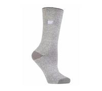 Heat Holders Ladies Thin Lightweight Patterned Casual Winter Warm Thermal Socks - Silver - 4-8 UK